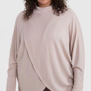 NWT Curvy Waffle Pullover Top